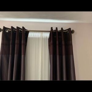 Wine colored curtains. 4 panels. 84x48.Non smoking home